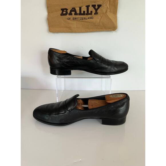 Bally Of Switzerland Oliver Loafer Shoe Black Nappa Leather Men Size 10.5 N JL main image 4